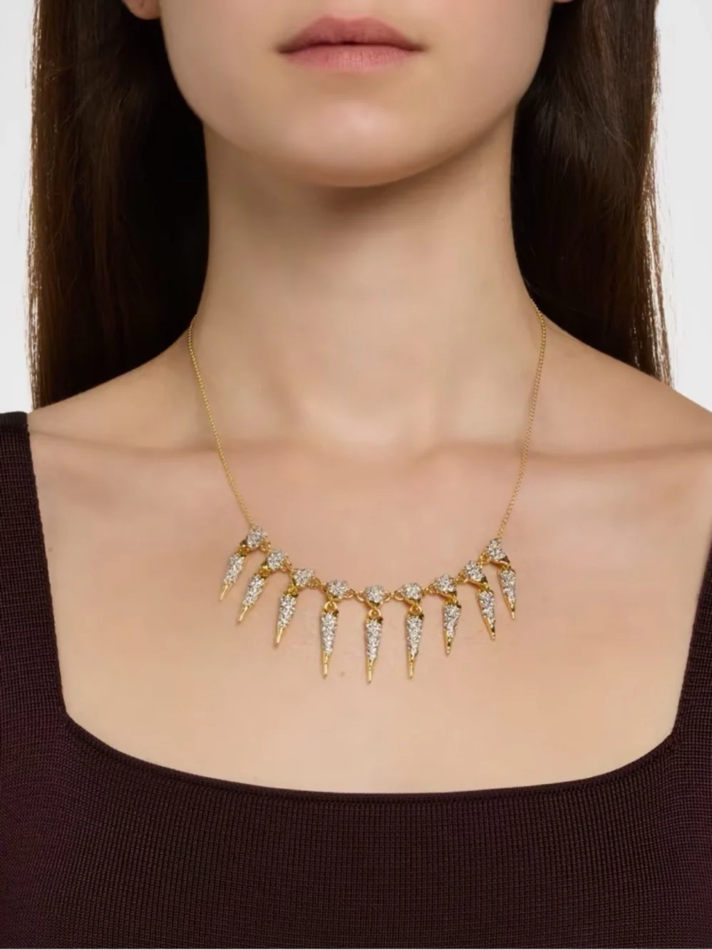 ALEXIS BITTAR Solanales Crystal Spear Fringe Necklace